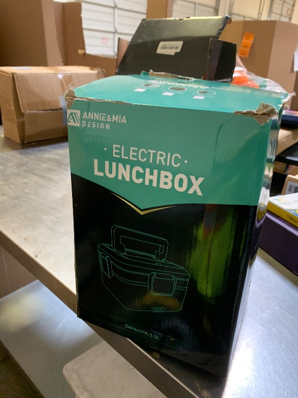 Photo 1 of Annie & Mia Design Electric Lunch Box for Adults, 100w 3.5L 2-Layer Portable Food Warmer, Dual Mode 2.5L + 1L Heated Lunch Box for Adults, Home/Car/Office/Truck Use, Lonchera Eléctrica Portátil