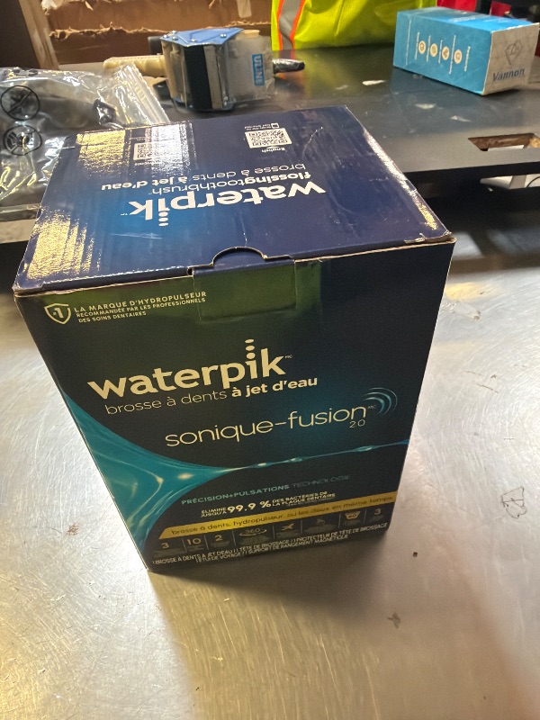 Photo 1 of Waterpik Sonic-Fusion 2.0 Professional Flossing Electric Toothbrush with Water Flosser Combo Two In One, For Daily Gum Care and Cleaning Teeth, Braces, Implants, White SF-04CD010-1, Packaging May Vary