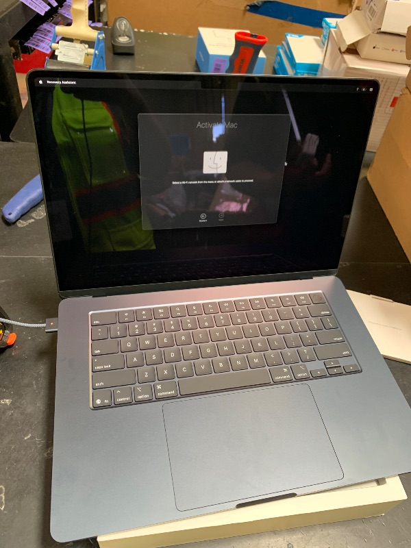 Photo 1 of Apple 2025 MacBook Air 15-inch Laptop with M4 chip: Built for Apple Intelligence, 15.3-inch Liquid Retina Display, 16GB Unified Memory, 256GB SSD Storage, 12MP Center Stage Camera, Touch ID; Midnight