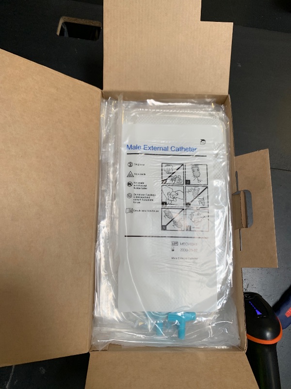 Photo 1 of Male External Catheter, Non-Invasive Urinary Management, Absorbent Fabric, Secure Adhesive Fit, 30 Pack
