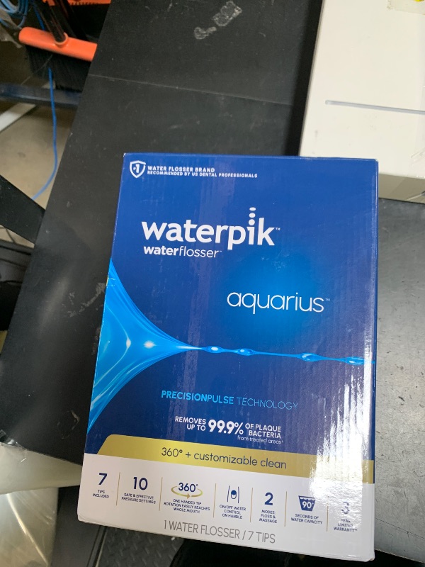 Photo 1 of Waterpik Aquarius Water Flosser For Teeth Cleaning, Gums, Braces, Dental Care, Electric Power With 10 Settings, 7 Tips For Multiple Users And Needs, ADA Accepted, Black WP-662, Packaging May Vary