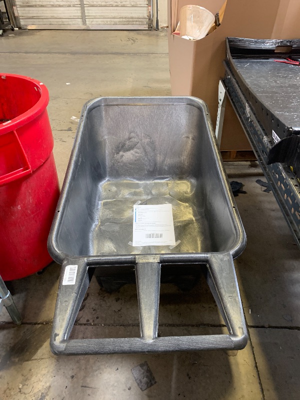 Photo 1 of Rubbermaid Commercial Products 8.75 Cubic Foot, All-Weather, Big-Wheel Cart/Yard Cart/Lawn Cart/Wheelbarrow, Yardwork/Landscaping/DIY Projects, Durable/Weather Resistant, Black
