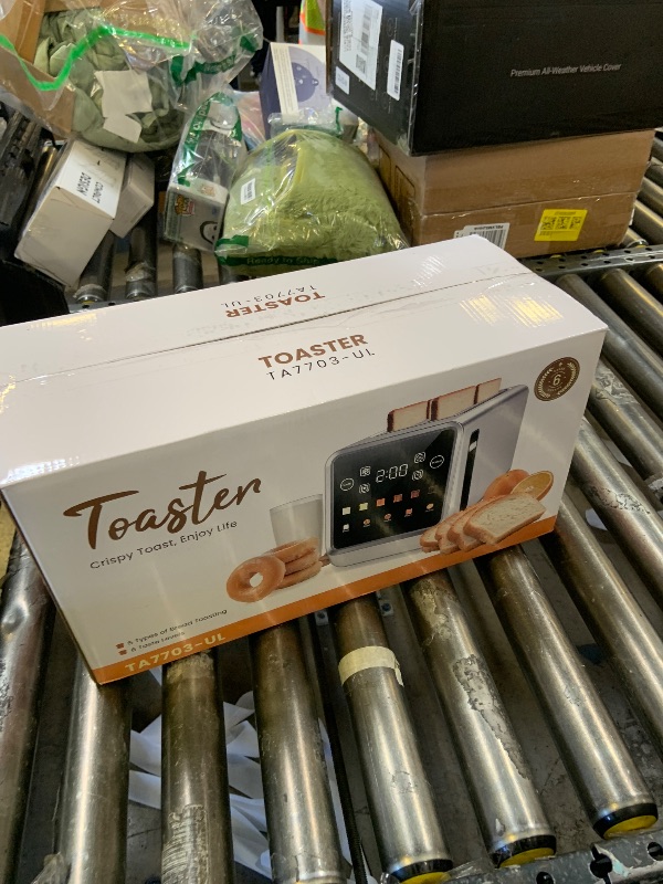 Photo 1 of 4-Slice Smart Toaster, Extra-Wide Slots for Thick Bagels & Artisan Bread, 1400W Rapid Heating, 6 Browning Levels + 5 Presets, MemoryIQ, Pro Bagel Mode