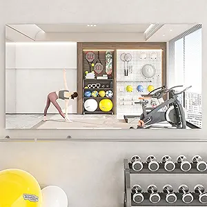 Photo 1 of Hasipu Home Gym Workout Mirror 72" L x 36" W-1pc Large Full Length Mounted Full Body Frameless Mirror for Workout, Yoga, Garage, Bedroom, Dance