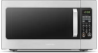 Photo 1 of Toshiba ML-EM62P(SS) Large Countertop Microwave Oven with Smart Sensor, Auto Defrost, Mute Function, ECO Mode, with 16.5 inch Position Memory Turntable, 1200W, 2.2 Cu. Ft., Stainless Steel