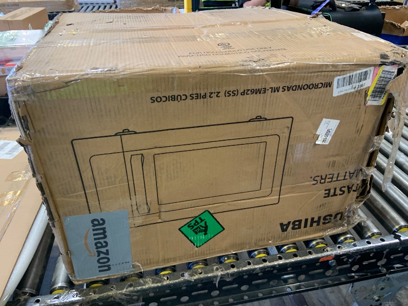 Photo 1 of Toshiba ML-EM62P(SS) Large Countertop Microwave Oven with Smart Sensor, Auto Defrost, Mute Function, ECO Mode, with 16.5 inch Position Memory Turntable, 1200W, 2.2 Cu. Ft., Stainless Steel