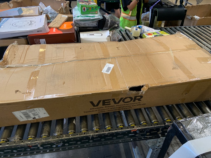 Photo 1 of VEVOR Attic Ladder, 375LBS Capacity, 9.8 to 10.3 ft Height Adjustable, Multi-Purpose Foldable Aluminium Attic Stairs, Fits 7.66 to 10.25 ft Ceiling Heights for Convenient Access