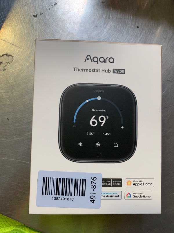 Photo 1 of Aqara Smart Thermostat W200 with Apple Adaptive Temperature & Clean Energy Guidance, 4" Touchscreen, Matter Controller, Built-in Radar Sensor, Works with Apple Home, Siri, Google Assistant, Alexa
