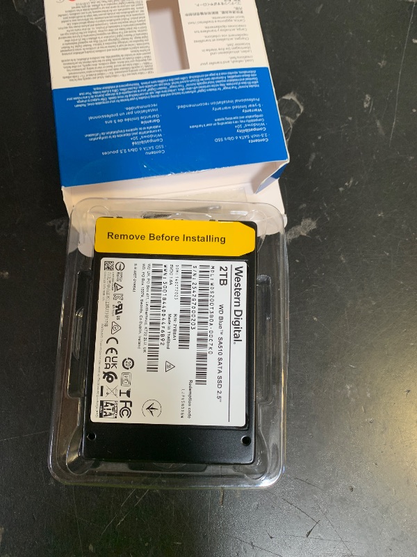 Photo 1 of Western Digital 2TB WD Blue SA510 SATA Internal Solid State Drive SSD - SATA III 6 Gb/s, 2.5"/7mm, Up to 560 MB/s - WDS200T3B0A
