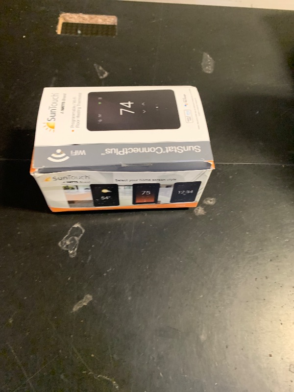 Photo 1 of SunTouch SunStat ConnectPlus Touchscreen Programmable Smart Voice-Activated Wi-Fi Thermostat for Electric Floor Heating Systems, 4.3" Screen, Floor and Air Sensing Control, Remote Access