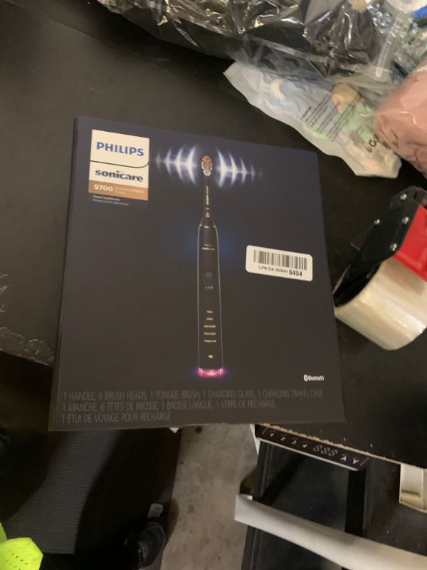 Photo 1 of Philips Sonicare DiamondClean Smart 9700 Electric Toothbrush - Sonic Toothbrush with App, Pressure Sensor, 15 Brushing Settings, Replacement Reminder, Charging Travel Case, Lunar Blue, HX9957/71