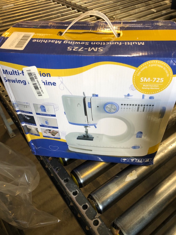 Photo 1 of Stoigeld Sewing Machine for Beginners with 20Pcs Fabric & 32Pcs .Needles 10pcs/1bag.Sewing Threads Kit,Portable Sewing Machine with 12 Built-in Stitches & 2 Speed(High-Low Speeds)-SM-725-1