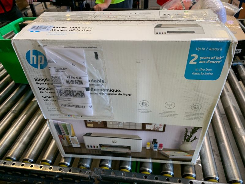 Photo 1 of HP Smart Tank 5000 Wireless All-in-One Ink Tank Printer, Scanner, Copier with 2 Years of Ink Included, Best-for-Home, Cartridge-Free, Refillable and AI-Enabled. (5D1B6A)
