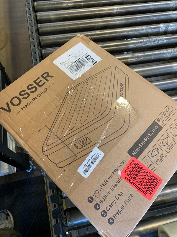 Photo 1 of VOSSER Air Mattress Queen with Built-in Pump, 18" Raised Inflatable Blow Up Mattress,Upgraded Heavy Duty Portable Air Bed for Home,Guests,Floor & Camping, Self Inflating Colchon Inflable for Adults
