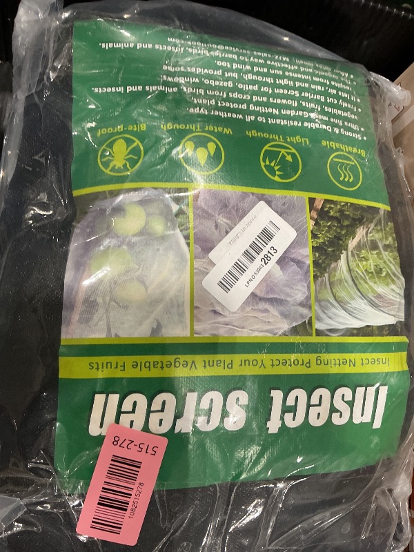Photo 1 of 10 X 50 FT Thicker Garden Mesh Netting Pest Barrier for Raised Beds, Black Fruit Tree Netting for Cicadas, Bird Insect Blueberry Bush Strawberry Netting Cover for Garden Protection, Shading Rate 30%
