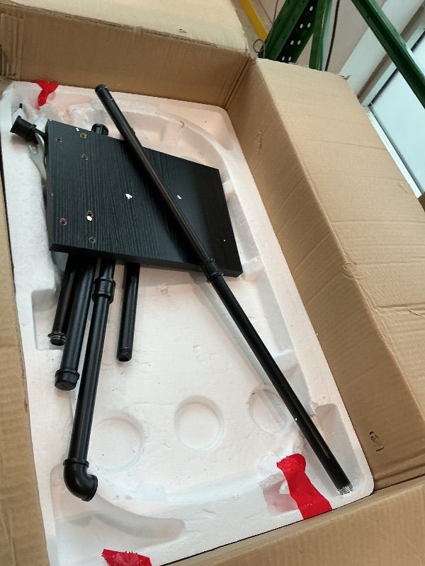 Photo 1 of [MISSING PARTS] Hjarta Freestanding Towel Rack for Bathroom, 2-Tier Free Standing Towel Stand, Farmhouse Towel Holder for Bath Towel Sheet, Black