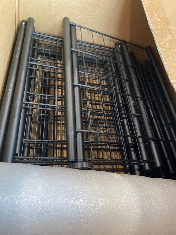 Photo 1 of [Missing Hardware] Sakugi Storage Shelves - 5 Tier Shelf Organizer, Heavy Duty Garage Shelving Unit with Leveling Feet, Stable Metal Shelves Organizer for Pantry, Kitchen and Closet, 33.0" W x 12.6" D x 72.0" H, Black