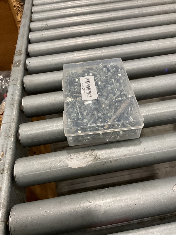 View 2 of #10 x 1-1/4" (200 PCS) Metal Roofing Screws with Rubber Washer, Hex Head Self Tapping Screws for Metal, Self Drilling Sheet Metal Screw, Hex Bit Socket Included