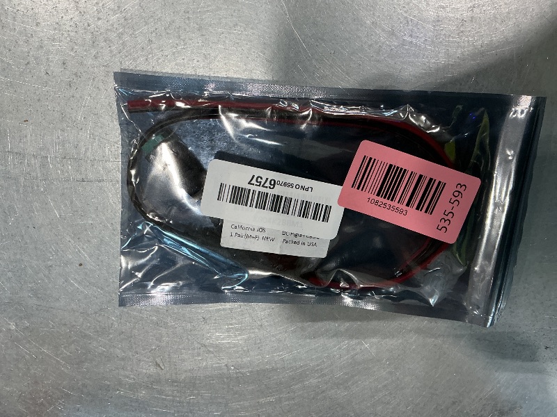 Photo 1 of (Real 18AWG) 1 Pairs 12V 5A DC Power Pigtail Barrel Plug Connector Cable, 2.1mm x 5.5mm Male Female DC Pigtail Connectors for CCTV Security Camera and 12V Power Supply Adapter (1 Male+1 Female)