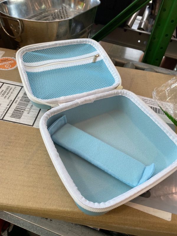 Photo 1 of [MISSING PARTS] ALKOO Case Compatible with NIIMBOT B21 / B1 Label Maker Wireless Thermal Label Printer, Holder for Inkless Label Maker & Labeling Tapes Refills, with Mesh Pocket for Cable Accessories (Blue)