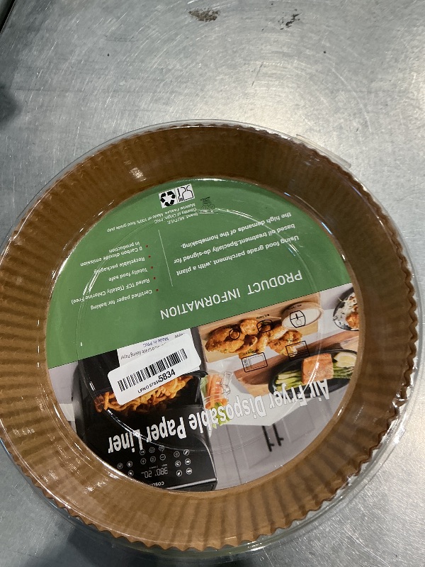 Photo 1 of 10 Inch Air Fryer Disposable Paper Liner Round, [ XXL Size] 100Pcs Parchment Paper Liners for 7QT Air Fryer, Non-stick, Food Grade Baking