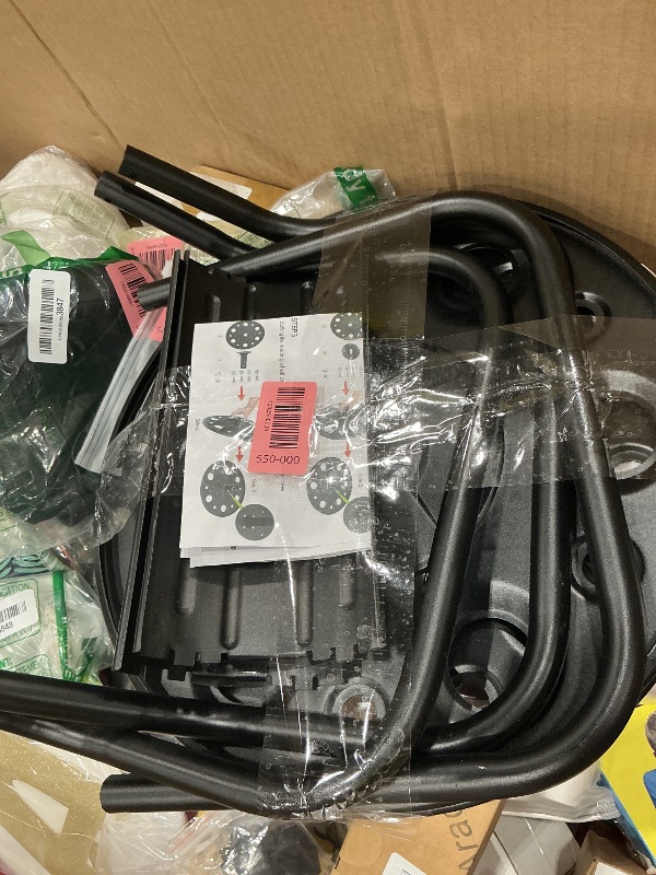 View 2 of **Missing screws***GRFIT Hose Hanger Metal Hose Reel Cart,Outdoor Hosepipe Cart Organiser, Garden Water Pipe Hose Holder Rack, Easy Assembly, Hold up to 100m/328Feet 1/2inch Hose Garden Hose Storage