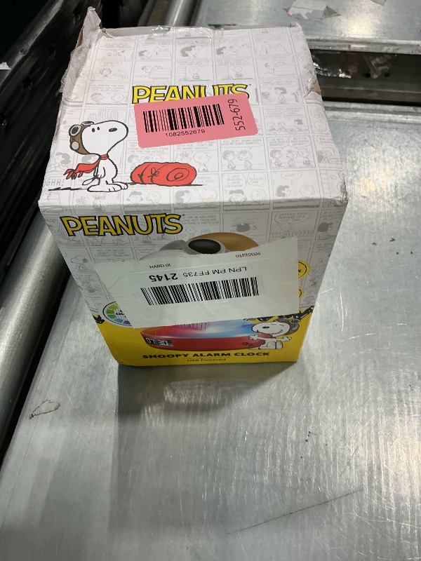 Photo 1 of ***BROKEN, SOLD FOR PARTS*** Peanuts Flying Snoopy Alarm Clock – USB Powered LED Clock with Color-Changing Base, Snooze Function, and Digital Display