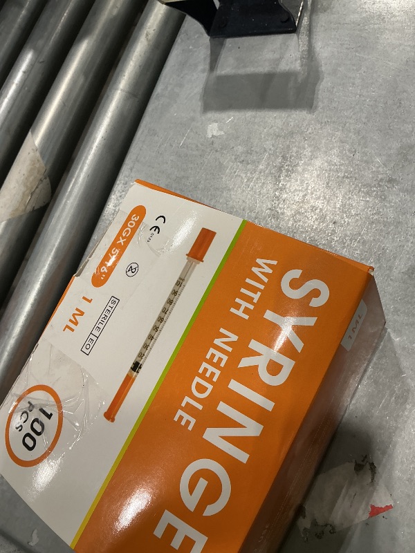 Photo 1 of 100 Pack 1ml Syringes with Needle-30Ga 5/16 Inch, Individually Sealed Packaging