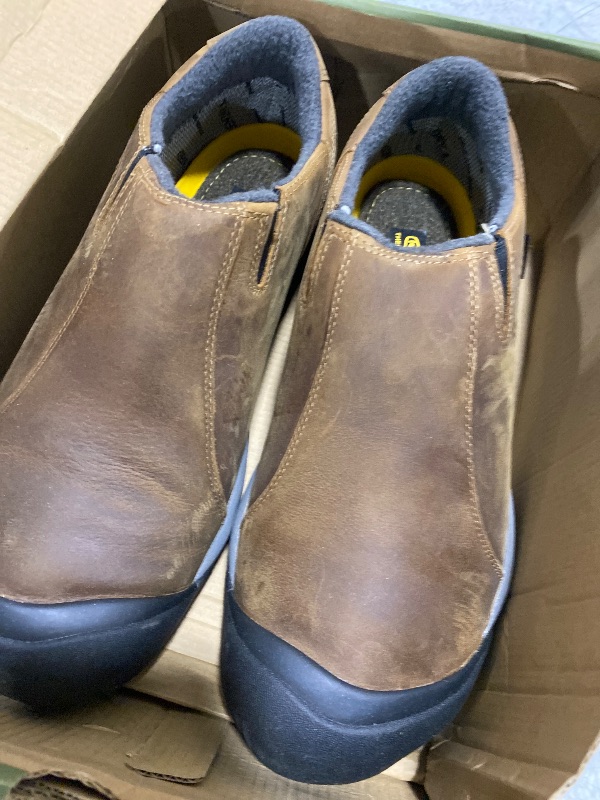 Photo 1 of KEEN Men's Brixen Waterproof Slip On Mules, Slate Black/Madder Brown, 10 Wide