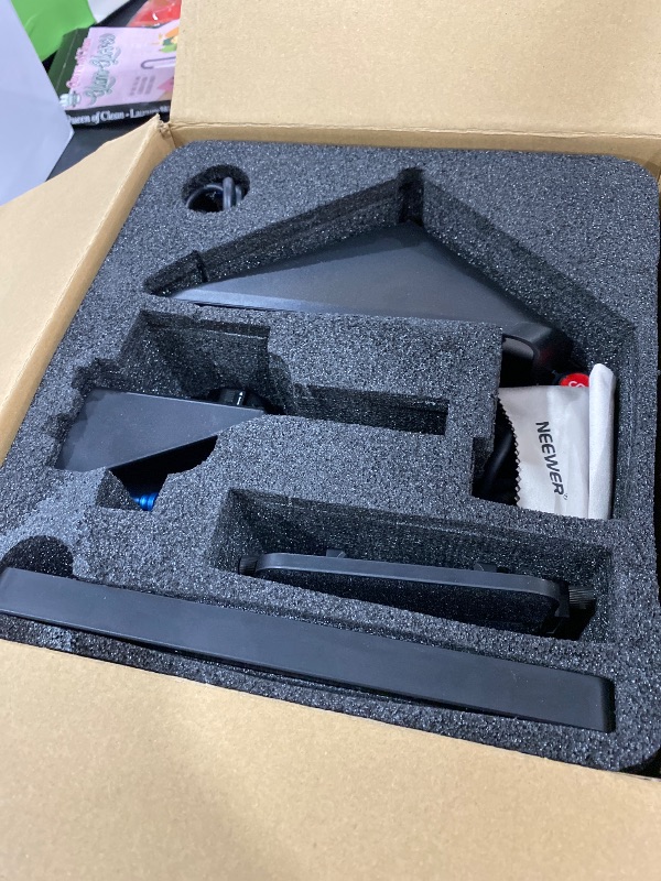Photo 1 of NEEWER 2 in 1 Teleprompter 11 Inch with Monitor, Supports Screen Mirroring, Plastic, Portable Prompter for Camera Mobile Phone Webcam Windows MacOS for YouTube Twitch Live Streaming Conference, X11