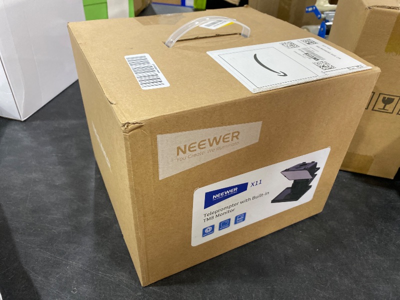 Photo 1 of NEEWER 2 in 1 Teleprompter 11 Inch with Monitor, Supports Screen Mirroring, Plastic, Portable Prompter for Camera Mobile Phone Webcam Windows MacOS for YouTube Twitch Live Streaming Conference, X11