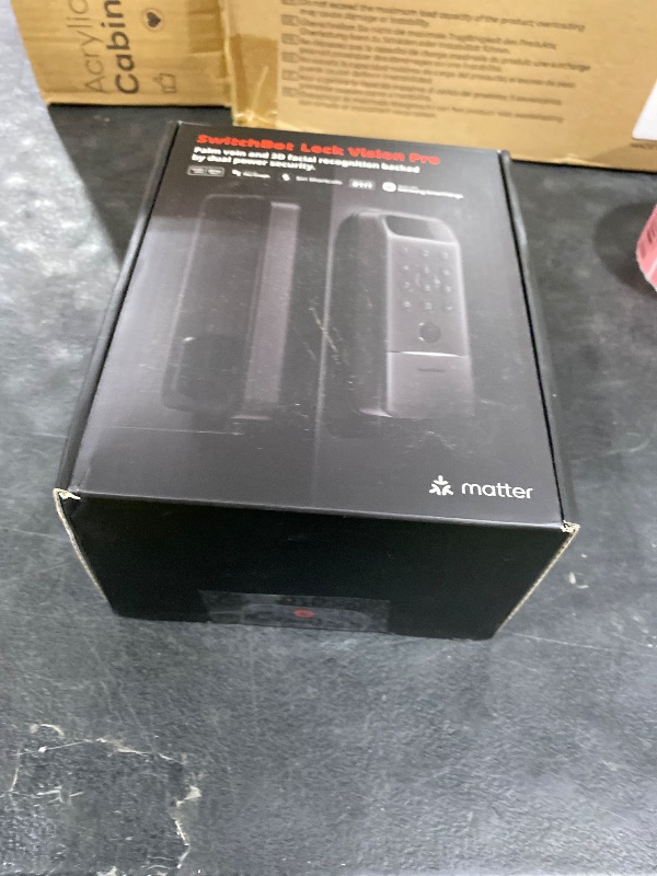 Photo 1 of SwitchBot Lock Vision Pro Smart Lock, Palm Vein + Fingerprint, Keyless Entry Deadbolt for Front Door, Touchless Unlock, 12-Month Battery, WiFi No Hub, Auto-Lock, Matter, Apple Home, Alexa, Google