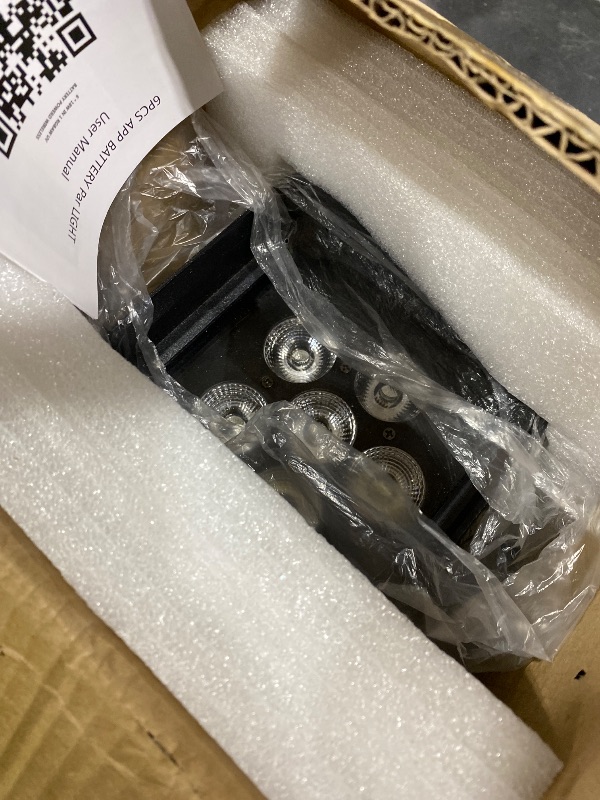 Photo 1 of Battery Powered Uplights Rechargeable Par Can 6x18W RGBWA+UV LED Uplight 9600 mAh APP/Remote/DMX512 Control Stage Lights Uplighting Indoor for Wedding DJ Church Christmas Dance
