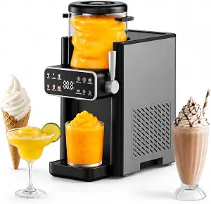 Photo 1 of Slushie Machine, Ice Cream Maker, 12-Hour Timer, No Ice Needed
Frozen Drink Maker, 6 Presets, Slushy Machine for Home, LED Display, 40oz, Margarita, Frappes, Milkshakes, Easy Clean, 1 Pack