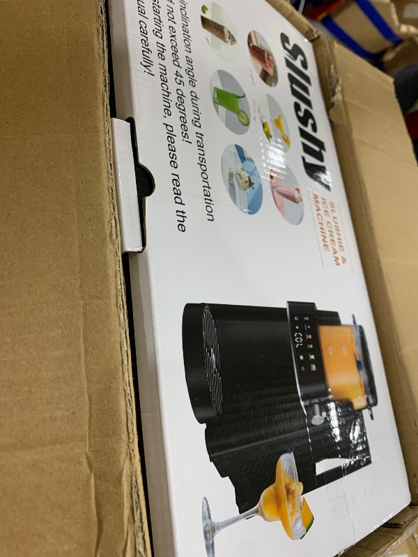 Photo 1 of Slushie Machine, Ice Cream Maker, 12-Hour Timer, No Ice Needed
Frozen Drink Maker, 6 Presets, Slushy Machine for Home, LED Display, 40oz, Margarita, Frappes, Milkshakes, Easy Clean, 1 Pack