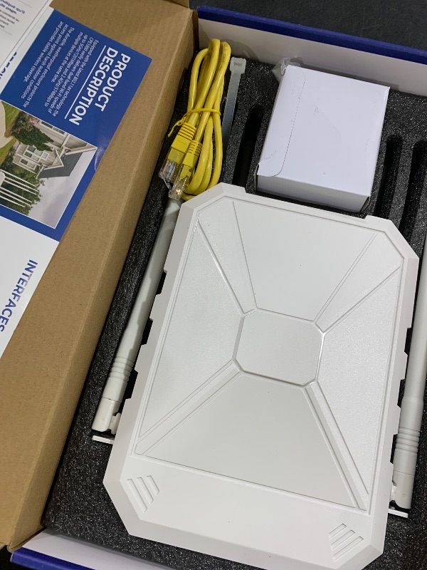 Photo 1 of Outdoor WiFi Extender AX1800, Outdoor High Power Long Range WiFi Booster with 6 Antennas, Dual Band Outdoor Access Point Gigabit Port, WiFi Extenders Booster for Backyard, Garage, Farm, Pool