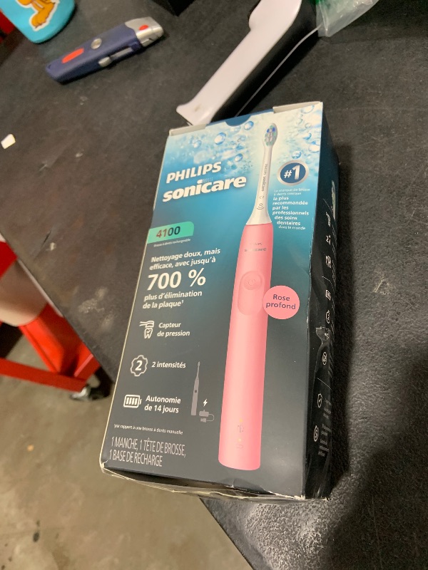 Photo 1 of Philips Sonicare 4100 Rechargeable Electric Toothbrush, Deep Pink