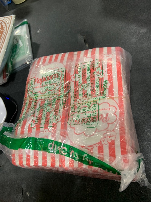 Photo 1 of MAQIHAN 500pc Flat Bottom Popcorn Bags 1.3oz
