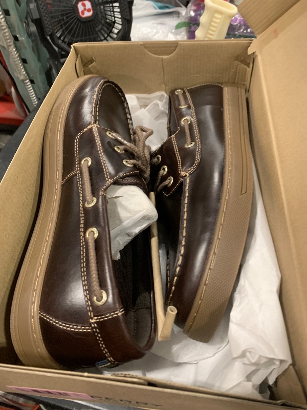 Photo 1 of Sperry Men's Como Moc Leather Boat Shoe, Amaretto, Size 11