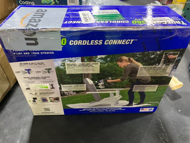 View 3 of Graco 26D360 TrueCoat 360 Drill?Powered Paint Sprayer | Sprays & Stain with No Thinning| Use Your Own Drill | Includes FlexLiner Bags, Spray Tips, Funnel & Strainer | Ideal for DIY Projects