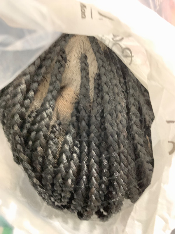 Photo 1 of Forever Braids Full Lace Box Braids Wig - Jet Black, 26 Inch