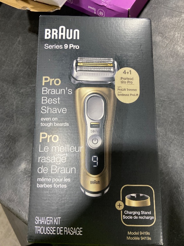 Photo 1 of Braun Series 9 Pro 9419s Electric Shaver for Men, Wet & Dry Razor, Shaving Kit with 4+1 Head with ProLift Trimmer