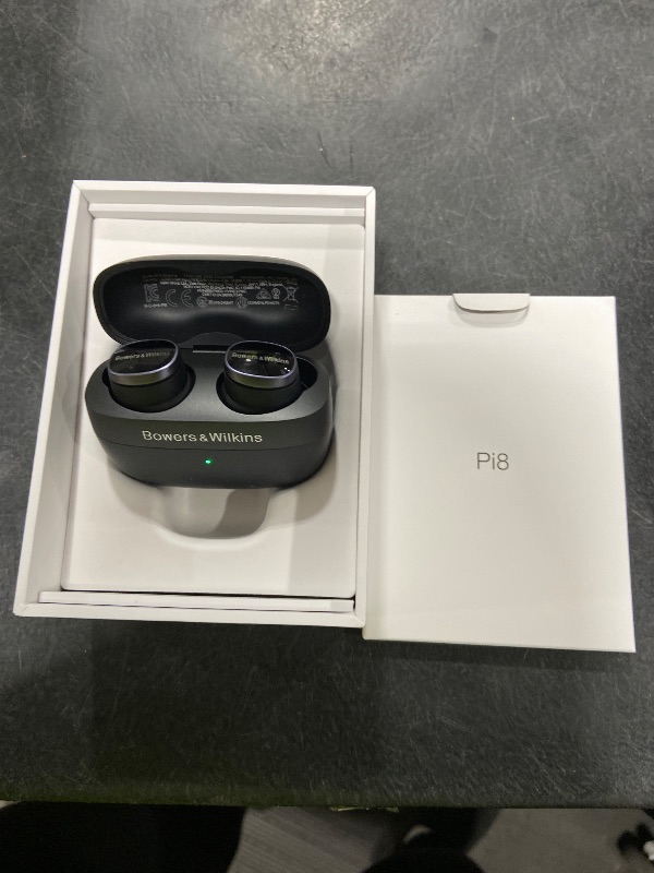 Photo 1 of Bowers & Wilkins Pi8 Bluetooth Wireless Earbuds (Anthracite Black), in-Ear Bluetooth Earphones with Qualcomm Chipset & aptX Lossless, Active Noise Cancelling Earbuds, 3 Built-in Mics, 15-Min Charging