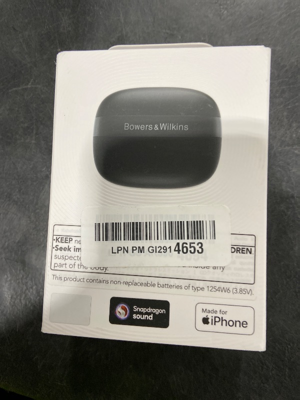 Photo 1 of Bowers & Wilkins Pi8 Bluetooth Wireless Earbuds (Anthracite Black), in-Ear Bluetooth Earphones with Qualcomm Chipset & aptX Lossless, Active Noise Cancelling Earbuds, 3 Built-in Mics, 15-Min Charging