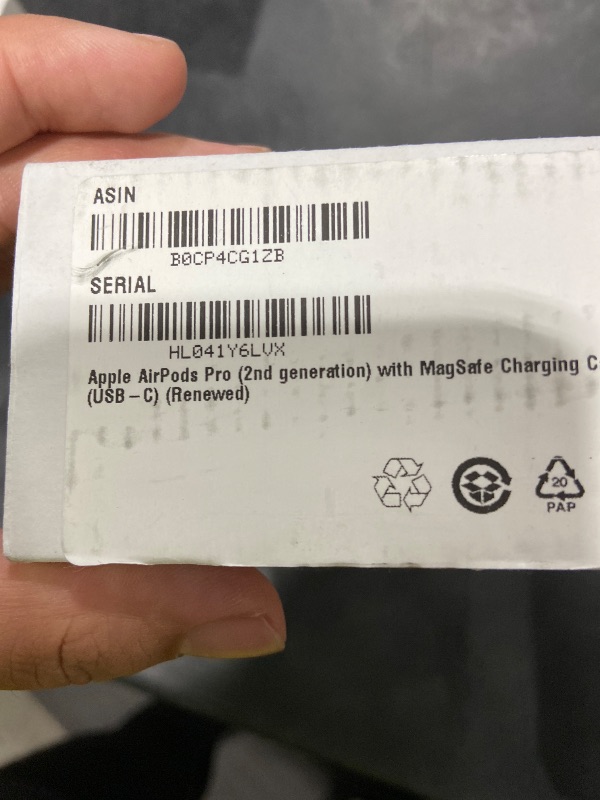 Photo 1 of Apple AirPods Pro (2nd Generation) Wireless Ear Buds with USB-C Charging, Up to 2X More Active Noise Cancelling Bluetooth Headphones, Transparency Mode, Adaptive, Personalized Spatial Audio, White