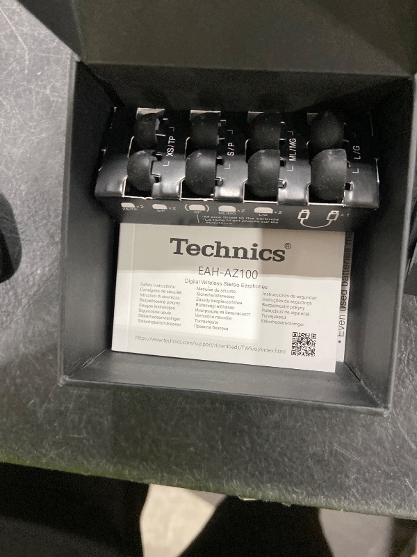 Photo 1 of Technics Reference Class Hi-Fi Wireless Ear Buds, Dolby Atmos with Head Tracking, Adaptive Noise Cancelling, 3 Device Multipoint, 10-Hr Battery, Wireless Charging, Improved Fit, EAH-AZ100-K(Black)