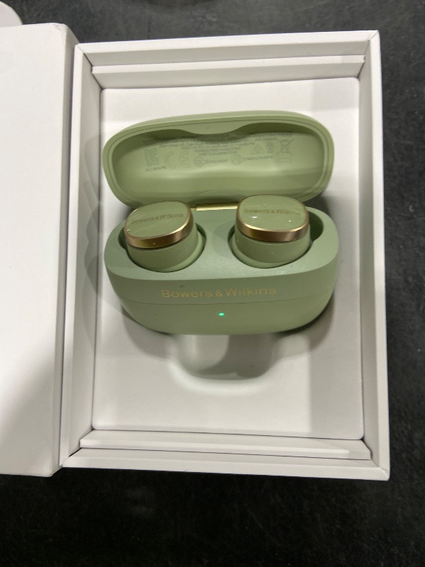 Photo 1 of Bowers & Wilkins Pi8 Bluetooth Wireless Earbuds (Jade Green), in-Ear Bluetooth Earphones with Qualcomm Chipset & aptX Lossless, Active Noise Cancelling Earbuds, 3 Built-in Mics, 15-Min Quick Charging