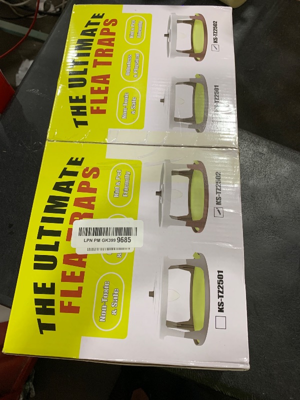 Photo 1 of 4Pack Upgraded Flea Traps for Inside Your Home - Indoor Bed Bug Interceptor & Flea Light Trap with 16 Sticky Pads & 12 Bulbs for Fleas, Bed Bug & Tick