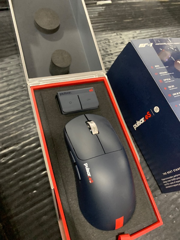 Photo 1 of Pulsar Gaming Gears ES FS-1 Wireless Gaming Mouse, Low-Profile Symmetrical Shape, 56 g (1.97 oz) Lightweight, Optical Switch, 32,000 DPI XS-1 Sensor, 8K Compatible (Medium, Pulsar ES)