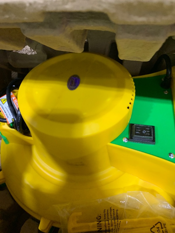 Photo 1 of 1100Watt/1.5HP High Power Air Blower for Large Inflatables, GONFLABLE Inflatable Bounce House Blower, Portable Fan Pump Leaf Blower Corded Commercial for Bouncy Castle, Jumper, Water Slide